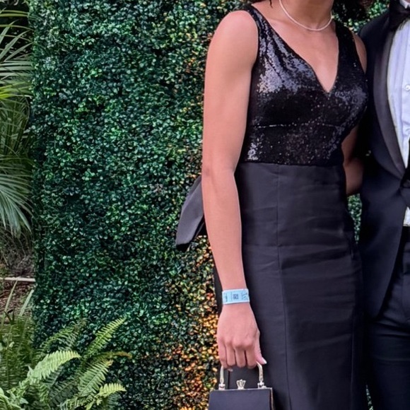 Adrianna Papell Sequined Bodice Gown - Picture 2 of 3